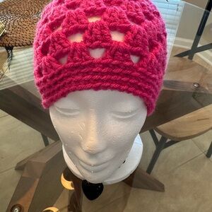 Pink Crochet Handmade Beanie